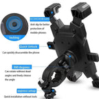Black Secure Grip Bike Phone Mount Adjustable 360 Rotation Bicycle Handlebar Holder Universal Cradle For Mtb & Road Cycling Mounts & Holders