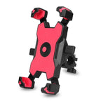 Red Secure Grip Bike Phone Mount Adjustable 360 Rotation Bicycle Handlebar Holder Universal Cradle For Mtb & Road Cycling Mounts & Holders