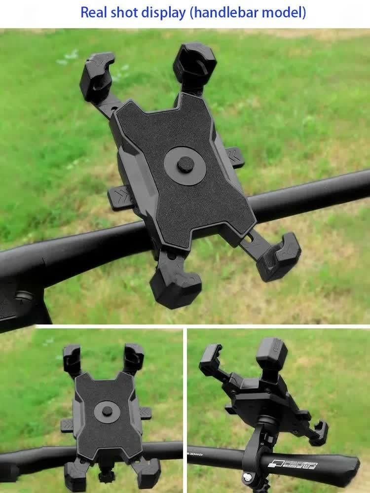 Red Secure Grip Bike Phone Mount Adjustable 360 Rotation Bicycle Handlebar Holder Universal Cradle For Mtb & Road Cycling Mounts & Holders