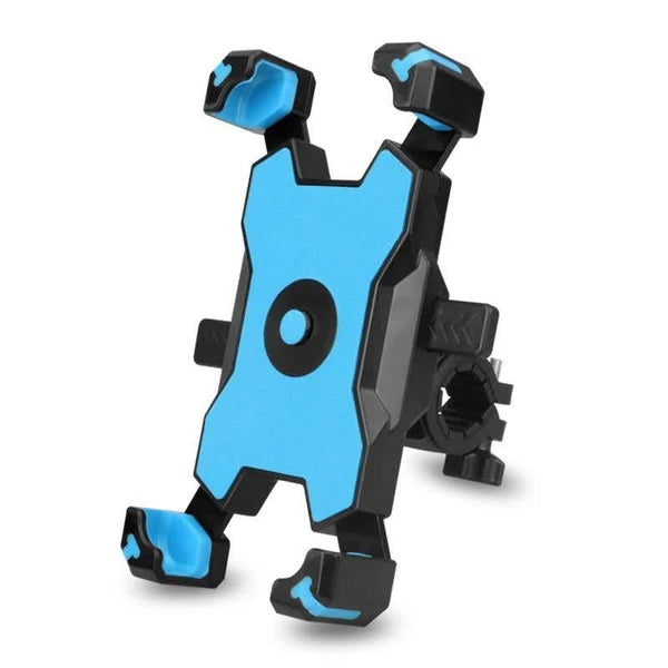 Adjustable 360 Rotation Bicycle Handlebar Secure Grip Phone Mount - Blue