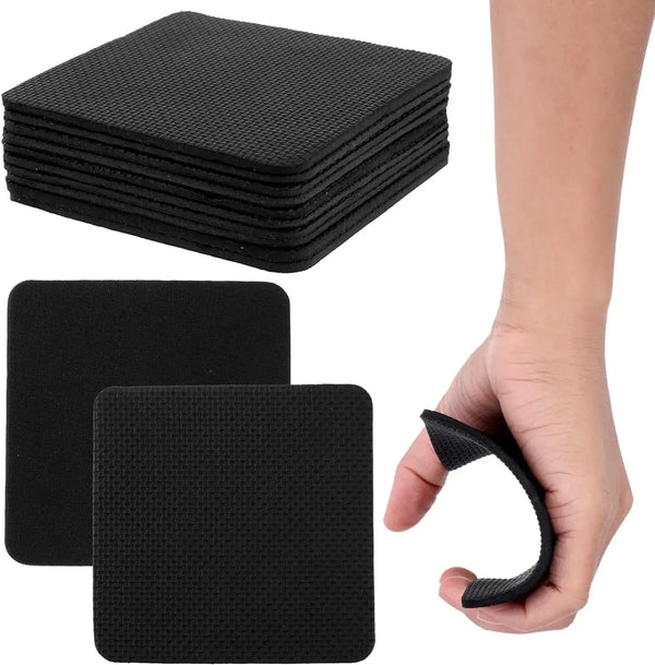 10Pcs Gym Workout Lifting Grips for Men & Women Pull up Weightlifting Hand Grips No Sweaty Hands - Black