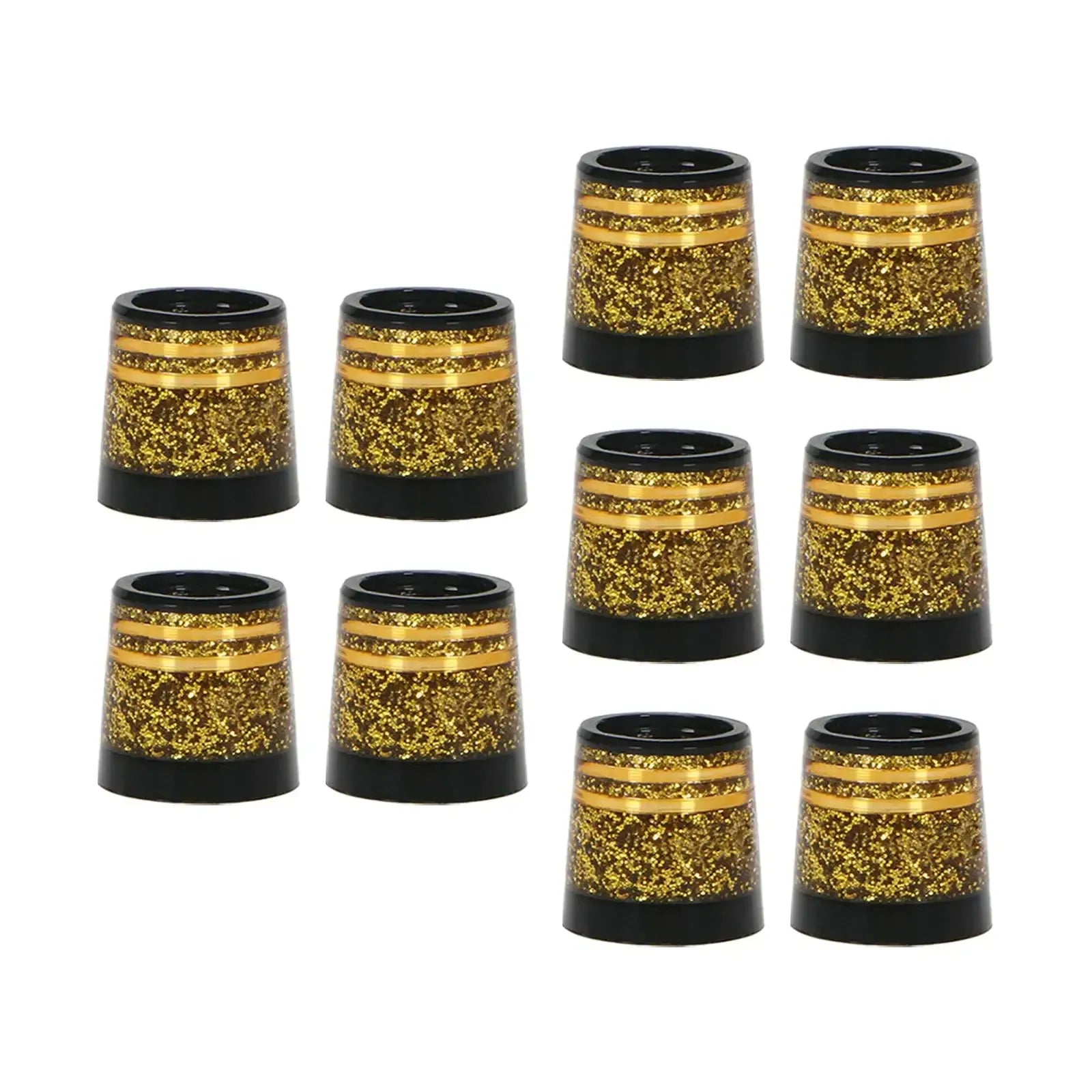 10Pcs Tapered Golf Iron Ferrules for Tapered Shaft 0.370 Sleeves Iron Wedge Golf Club Repair Parts Tool - Gold