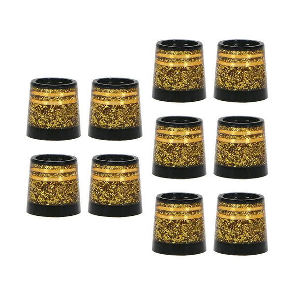 10Pcs Tapered Golf Iron Ferrules for Tapered Shaft 0.370 Sleeves Iron Wedge Golf Club Repair Parts Tool - Gold