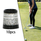 10Pcs Tapered Golf Iron Ferrules for Tapered Shaft 0.370 Sleeves Iron Wedge Golf Club Repair Parts Tool - Gold