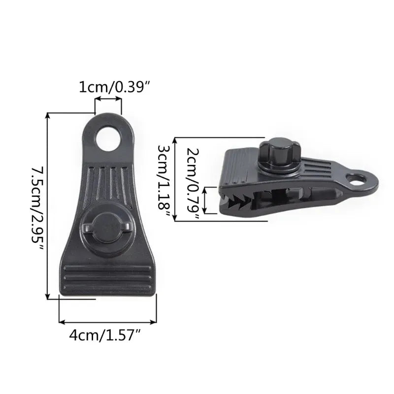 10Pcs Tarp Clips Lock Grip Tarp Clamps Pool Cover Clips Tent Fasteners Holder for Awnings Outdoor Camping