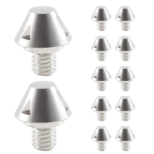 12 PCS M6 Football Shoe Replacement Spikes Studs For - Silver 8mm