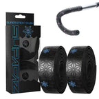 Road Bike Handlebar Tape AntiSlip AntiVibration PU with Bar End Plugs - Triangle Green