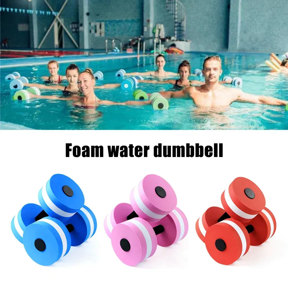 1PC Water Dumbbells EVA Floating Foam Dumbbells Aerobic Exercise Swimming Pool Resistance Fitness Tools - Gray