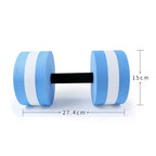 1PC Water Dumbbells EVA Floating Foam Dumbbells Aerobic Exercise Swimming Pool Resistance Fitness Tools - Gray