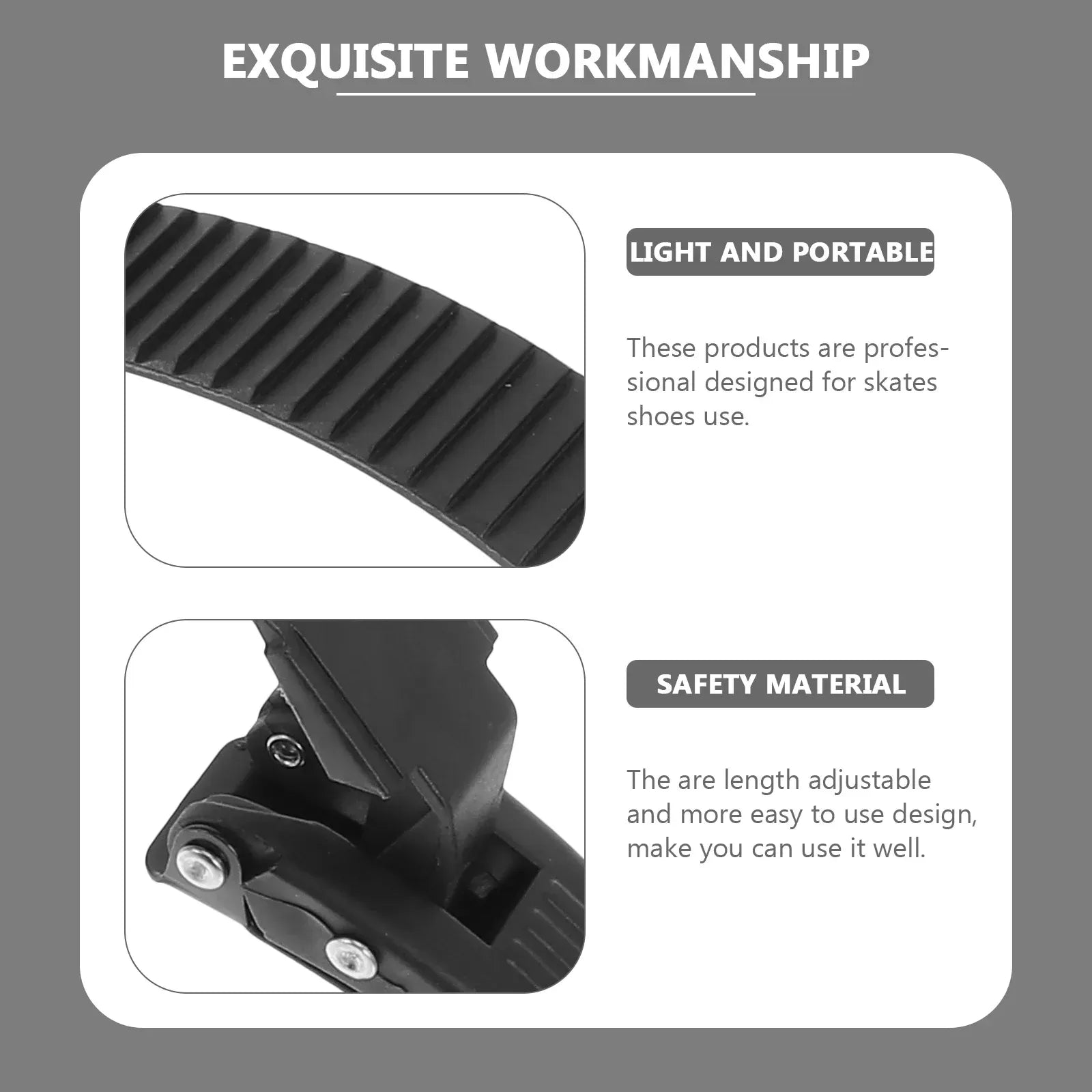 2 Sets Skate Belt Strap Roller Accessory Plastic Buckle Replacement