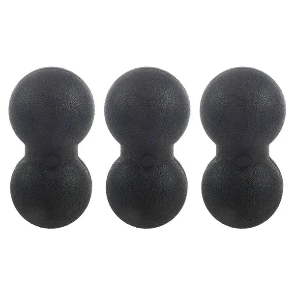 3X Fitness Peanut Massage Ball Fascia Massager Roller Pilates Yoga Gym Exercise Equipment - Black