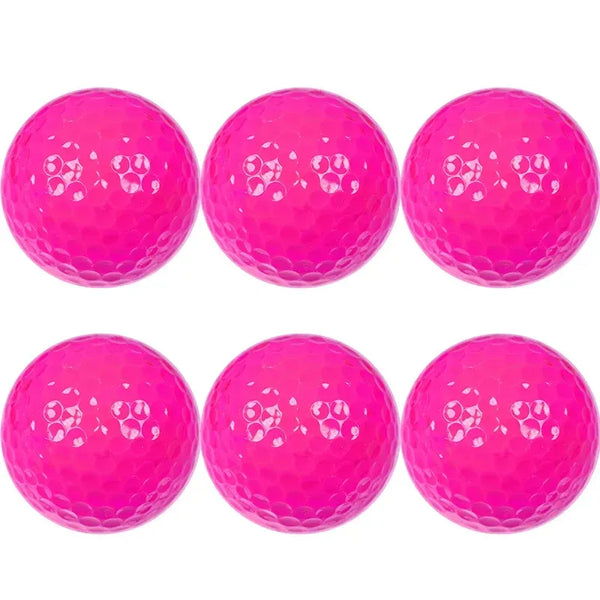 6Pcs Practice Golf Balls For Golfer Gift Golf Accessories for Indoor Outdoor - Pink Gift Ball