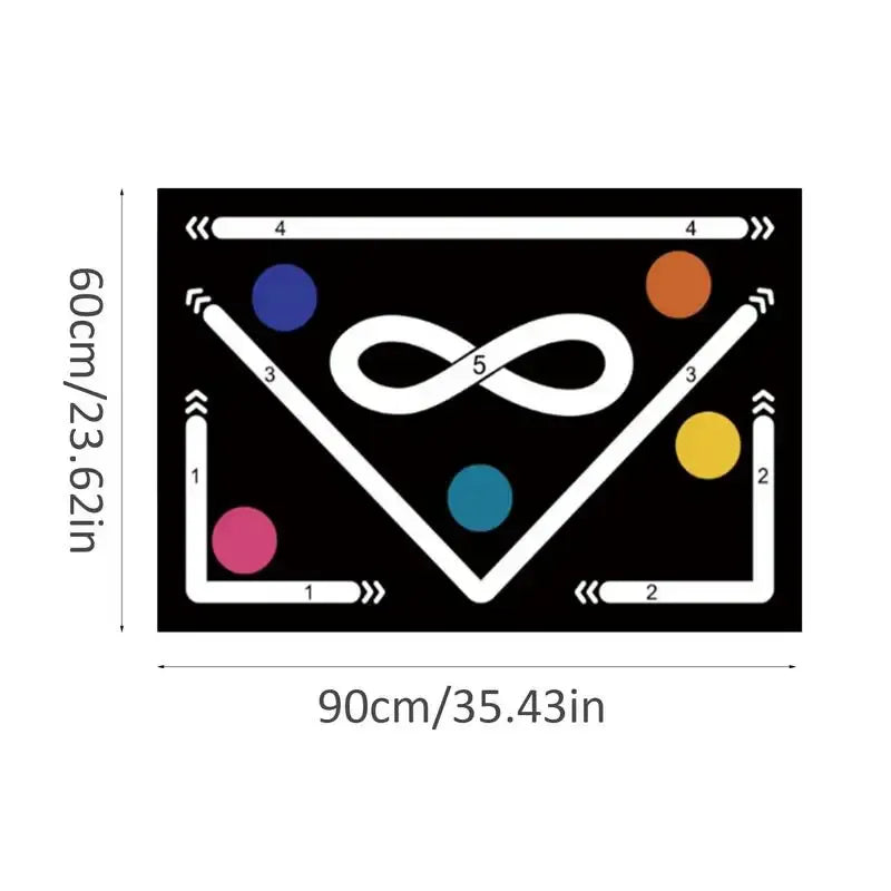 Football Training Mat 60 X 90 cm for All - Black