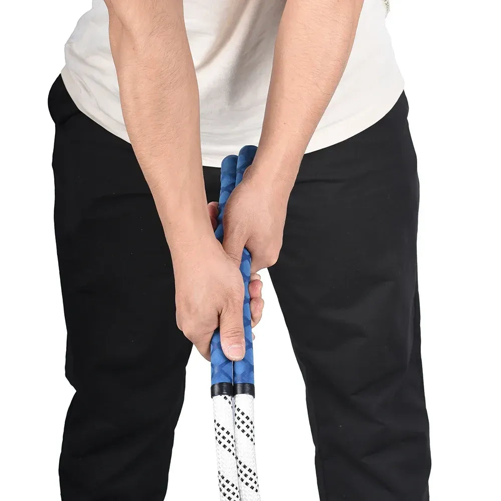 Golf Swing Practice Trainer Rope for Beginners Golf Gesture Correction Portable - Red With Black