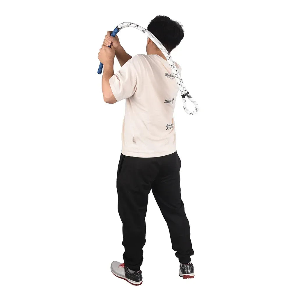 Golf Swing Practice Trainer Rope for Beginners Golf Gesture Correction Portable - Red With Black