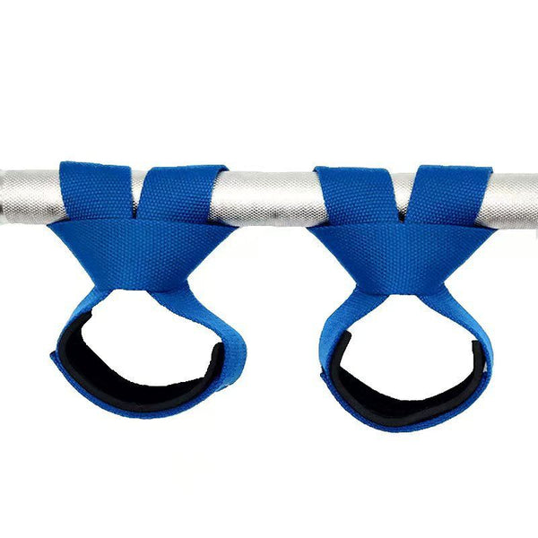 Gym Lifting Straps Barbell Deadlift Booster Belt Fitness Anti-slip Hand Wraps Wrist Straps Fitness Training Auxiliary Belt - Blue L