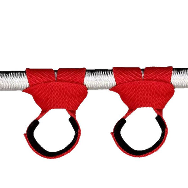 Gym Lifting Straps Barbell Deadlift Booster Belt Fitness Anti-slip Hand Wraps Wrist Straps Fitness Training Auxiliary Belt - Red M