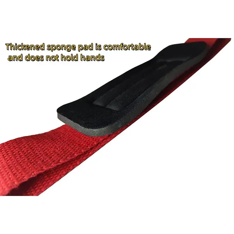 Gym Lifting Straps Barbell Deadlift Booster Belt Fitness Anti-slip Hand Wraps Wrist Straps Fitness Training Auxiliary Belt - Black M