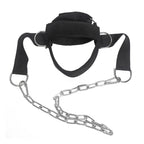 Head Neck Trainer Adjustable Neck Exerciser Head Harness Weight Lifting Belt Training Belt For Fitness Injury Recovery - Black