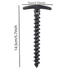 Outdoor Camping Screw Stakes For Camping Hiking Tent 10pcs - 10 Pcs Blacks