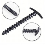 Outdoor Camping Screw Stakes For Camping Hiking Tent 10pcs - 10 Pcs Blacks