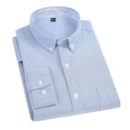 East Rain Men Cotton Long Sleeve Shirt Light blue 39/M