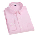 East Rain Men Cotton Long Sleeve Shirt Pink 45/5XL