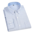East Rain Men Cotton Long Sleeve Shirt blue bar 45/5XL