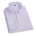 East Rain Men Cotton Long Sleeve Shirt Purple 39/M