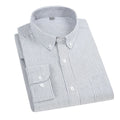 East Rain Men Cotton Long Sleeve Shirt gray bar 42/2XL