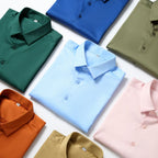 QIDEN Men's Short Sleeve Slim Fit No Iron Polyester... D2128-1 43