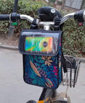 OQsport Bicycle Bag 3L Canvas Front Storage Large cycling girl + mobile phone touch screen pocket