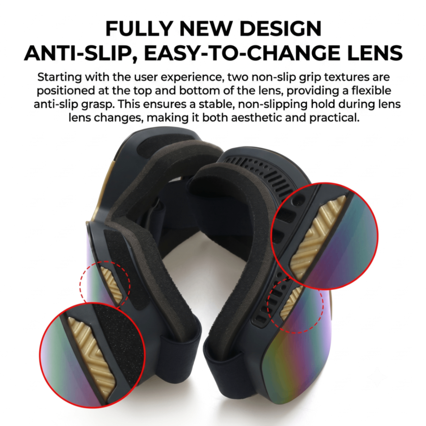 Magnetic Cylindrical Ski Goggles with UV400 Anti-Fog Dual-Lens, Impact-Resistant TPU Frame, Interchangeable Lens for Snow Sports, Includes Protective Case & Black Storage Bag (Purple)