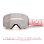 Kids Ski Goggles with Anti-Fog PC REVO Lens, UV400 Protection, Magnetic Quick-Change Lens, Compatible with Helmets & Eyeglasses, for Outdoor Snow Sports (OrangeRed)