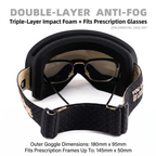DOTUGE DGQ-D07 Magnetic Flip Ski Goggles with REVO Coated Dual-Layer Anti-Fog Spherical Lens, UV400 Protection, OTG Design, and Wide Field of View for Snow Sports (B)