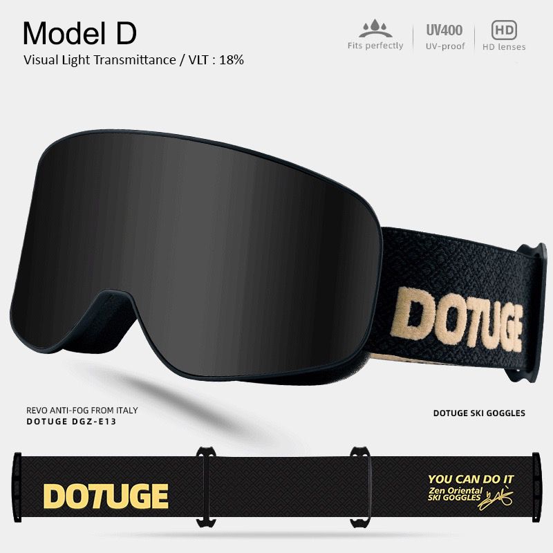 DOTUGE Kids Snow Goggles with Magnetic Flip Design, Anti-Fog HD Lens & UV400 Protection, Compatible with Prescription Glasses, Ideal for Skiing, Snowboarding, and Winter Outdoor Adventures (F)