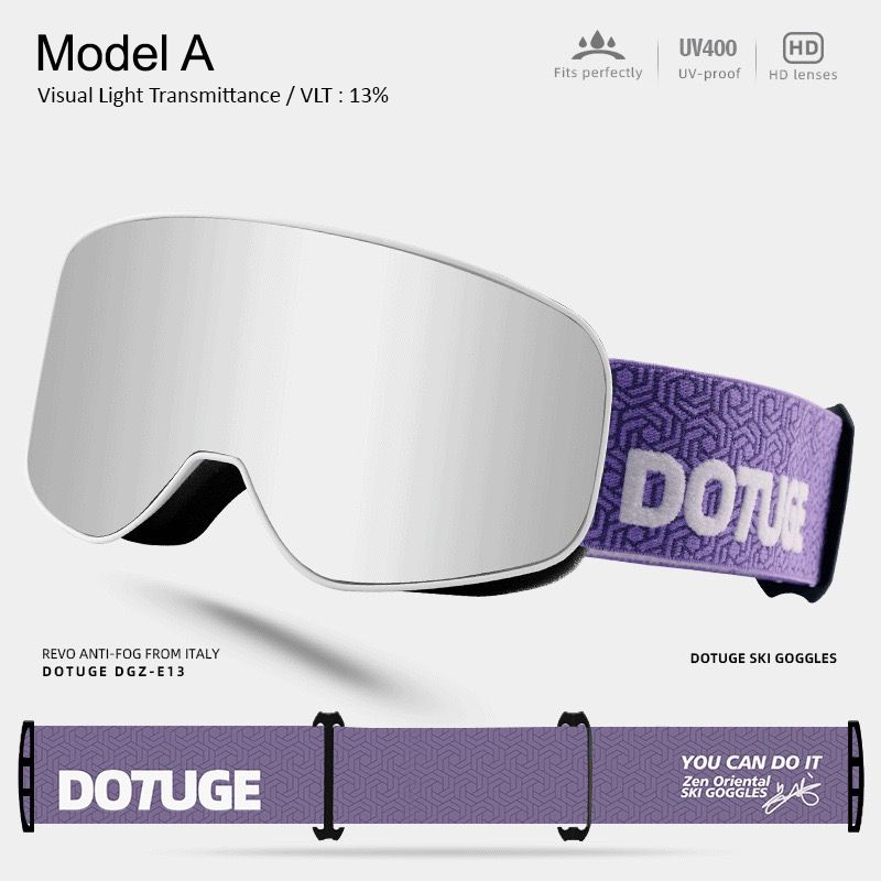 DOTUGE Kids Snow Goggles with Magnetic Flip Design, Anti-Fog HD Lens & UV400 Protection, Compatible with Prescription Glasses, Ideal for Skiing, Snowboarding, and Winter Outdoor Adventures (G)