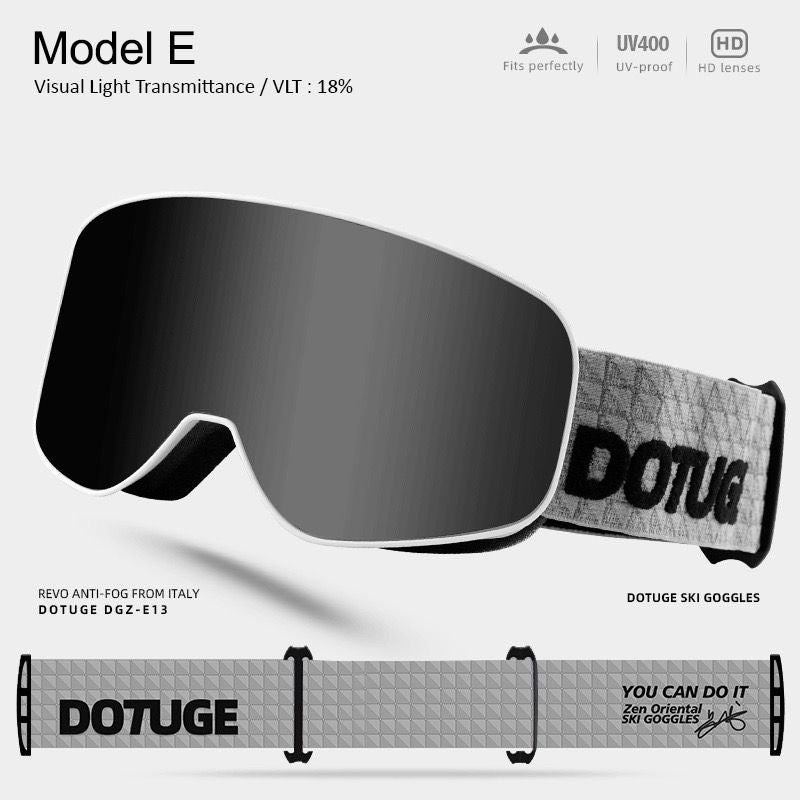 DOTUGE Kids Snow Goggles with Magnetic Flip Design, Anti-Fog HD Lens & UV400 Protection, Compatible with Prescription Glasses, Ideal for Skiing, Snowboarding, and Winter Outdoor Adventures (G)