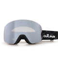 Cylindrical Snow Goggles with Anti-Fog Dual-Layer PC Lens, Impact-Resistant TPU Frame, and Adjustable Silicone-Grip Strap for Skiing, Snowboarding, and Mountaineering in Sunny Conditions (Grey)