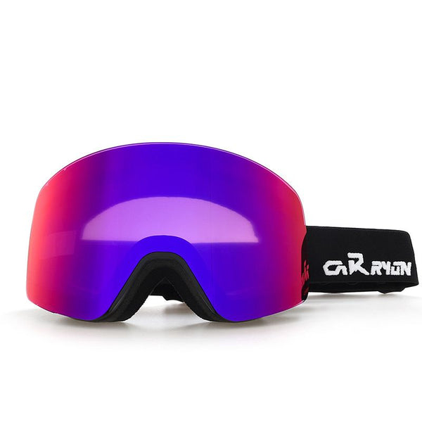 Cylindrical Anti-Fog Snow Goggles - Purple