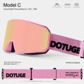 DOTUGE DGZ-Z11 Ski Goggles with Italian REVO Coating, Anti-Fog Dual-Layer HD Lens, UV400 Protection, Cylindrical Design for Skiing, Snowboarding, and Winter Outdoor Sports (C)