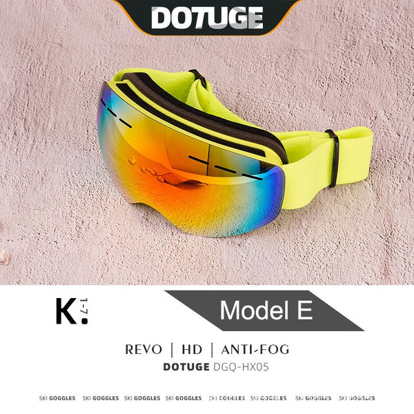 Kids Spherical Snow Goggles with Double-Layer Anti-Fog UV400 Lenses