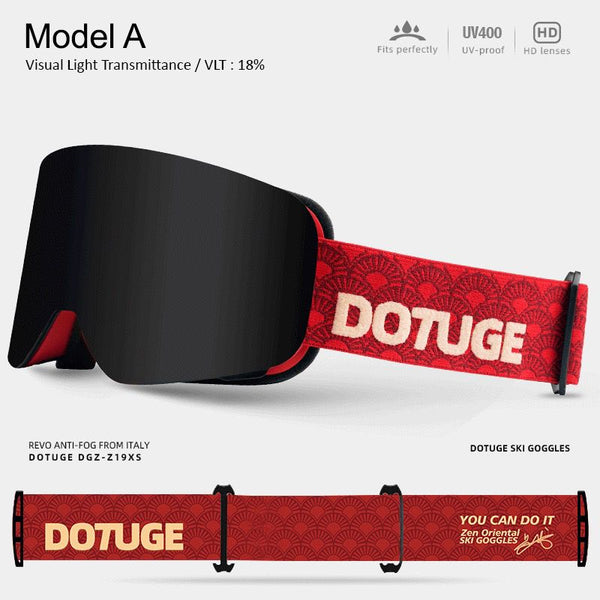 Quick-Change Ski Goggles with Magnetic Anti-Fog UV400 Lens Protection