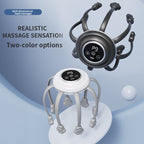 Wireless Octopus Head Massager with USB Charging – Ergonomic Scalp Relaxation Device for Home, Office, and Travel Use (Black)