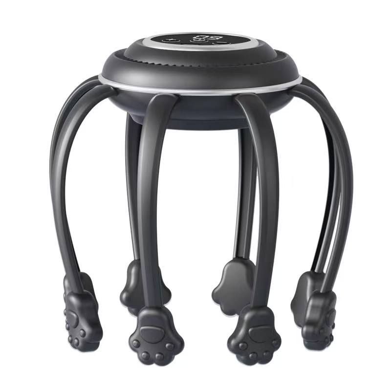 Wireless Octopus Head Massager with USB Charging – Ergonomic Scalp Relaxation Device for Home, Office, and Travel Use (White)