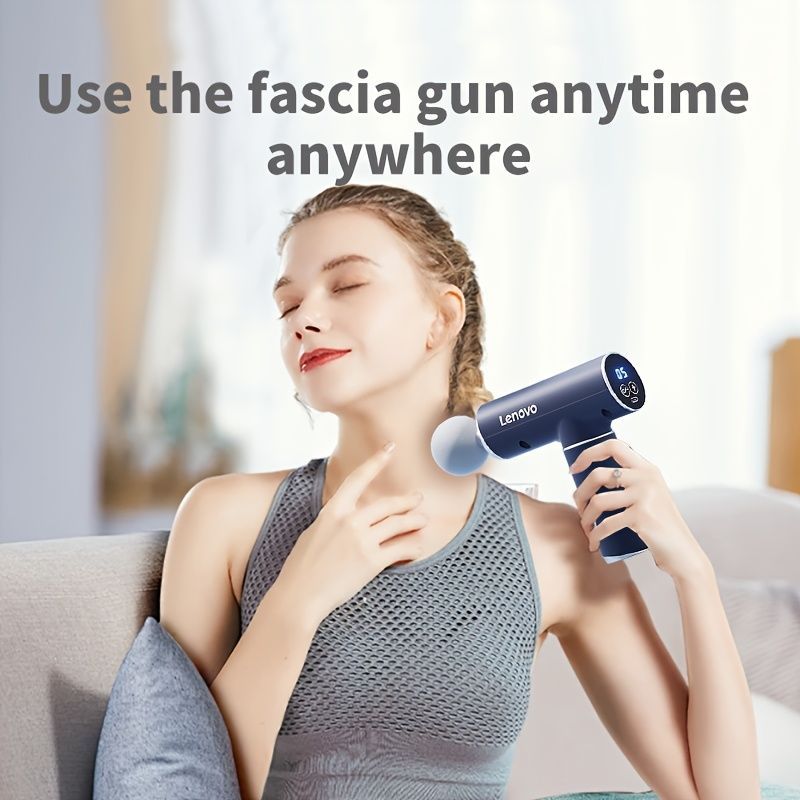 8 Head Fascia Gun Massage Device Muscle Relaxation Post Workout Recovery - Red - Size 16-15-5