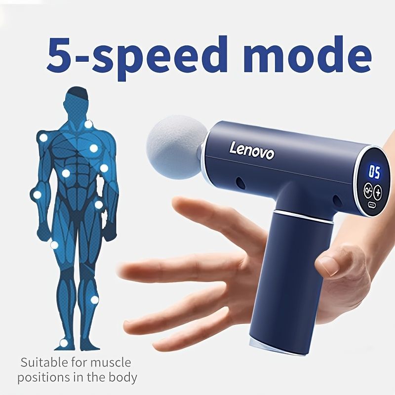 8 Head Fascia Gun Massage Device Muscle Relaxation Post Workout Recovery - Red - Size 16-15-5