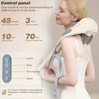 Beige Blue neck and shoulder massager, deep tissue massage, ergonomic massager, relaxation massager, shiatsu massage, portable massager, Australia