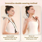 Beige Blue neck and shoulder massager, deep tissue massage, ergonomic massager, relaxation massager, shiatsu massage, portable massager, Australia