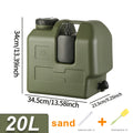 Green 20L water container, camping water storage, outdoor hydration, Australian camping gear, robust water canister, portable water tank, emergency water supply